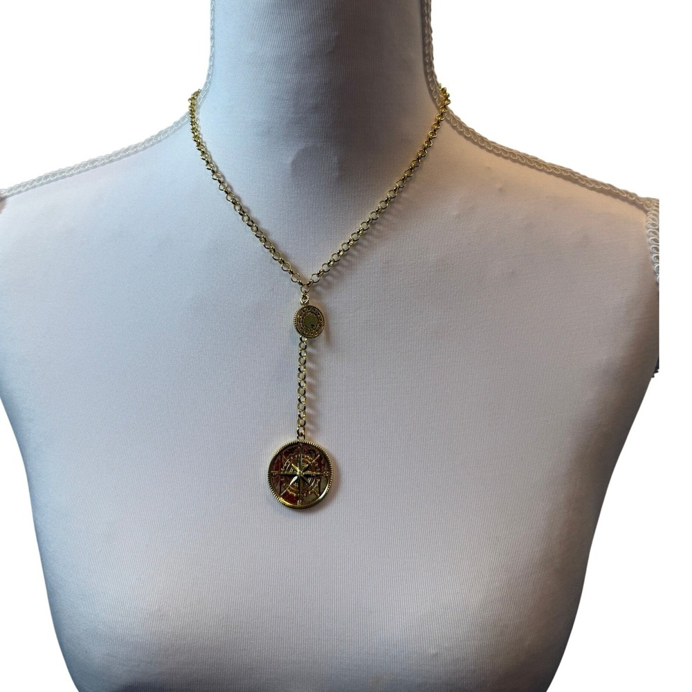 Uncommon James Gold Compass Lariat Necklace
